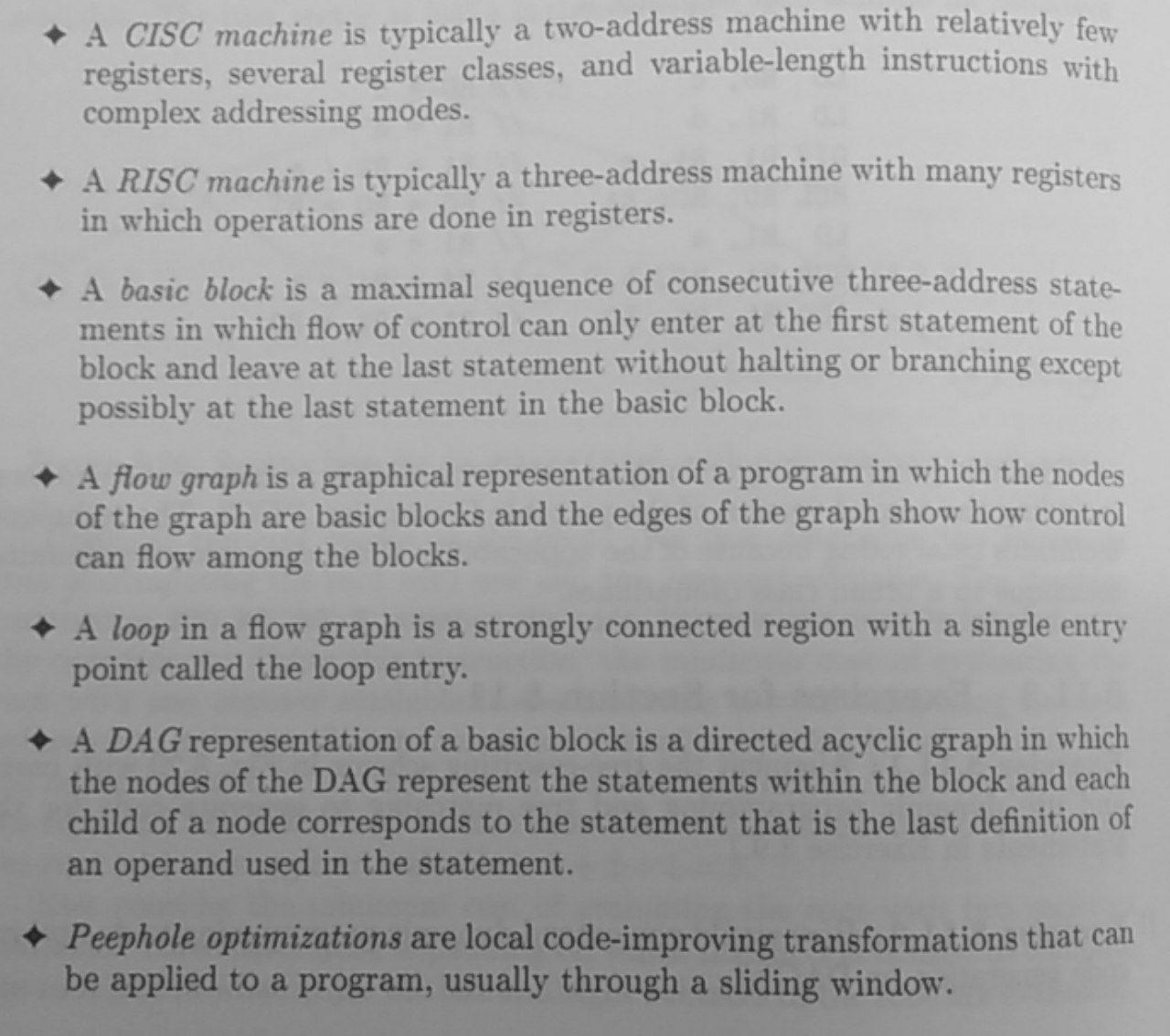 Code generation summary 2