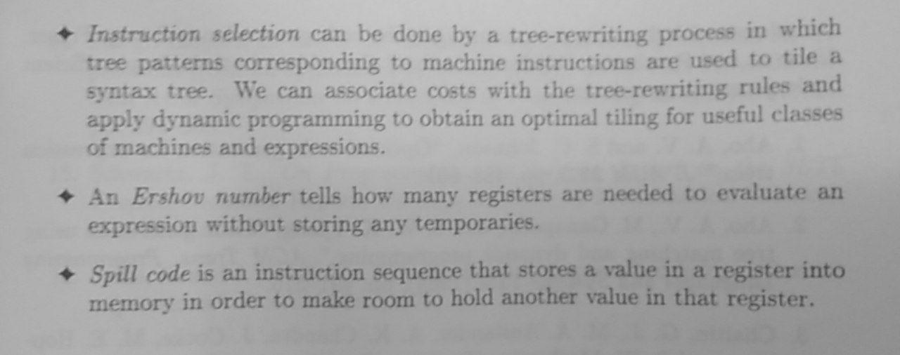 Code generation summary 3