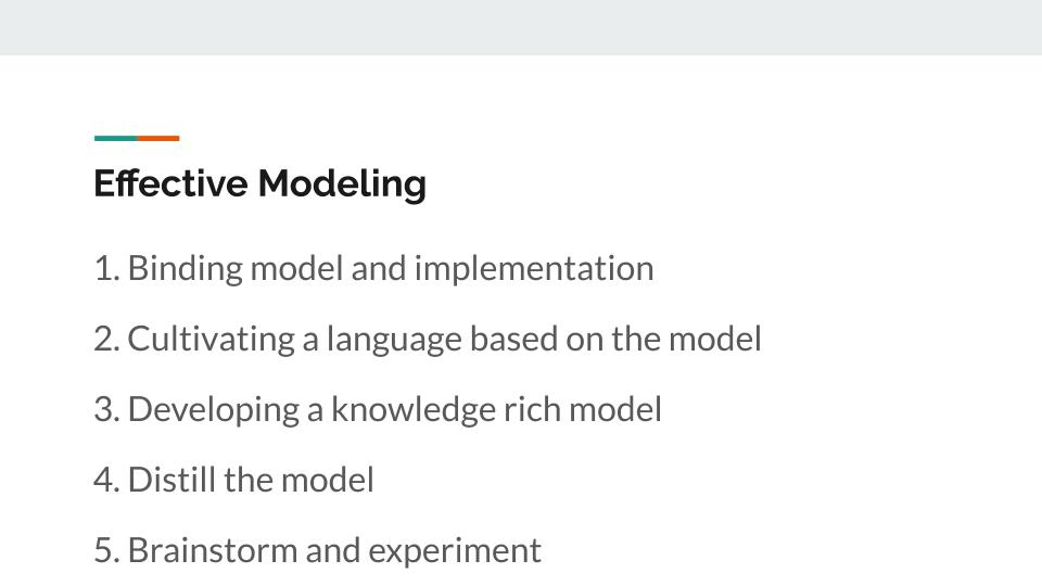 Effective modeling