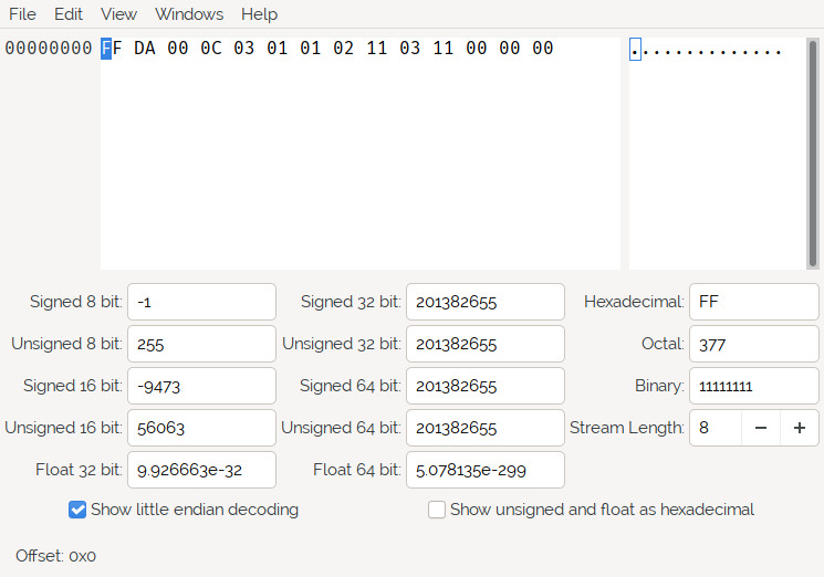 Hex editor