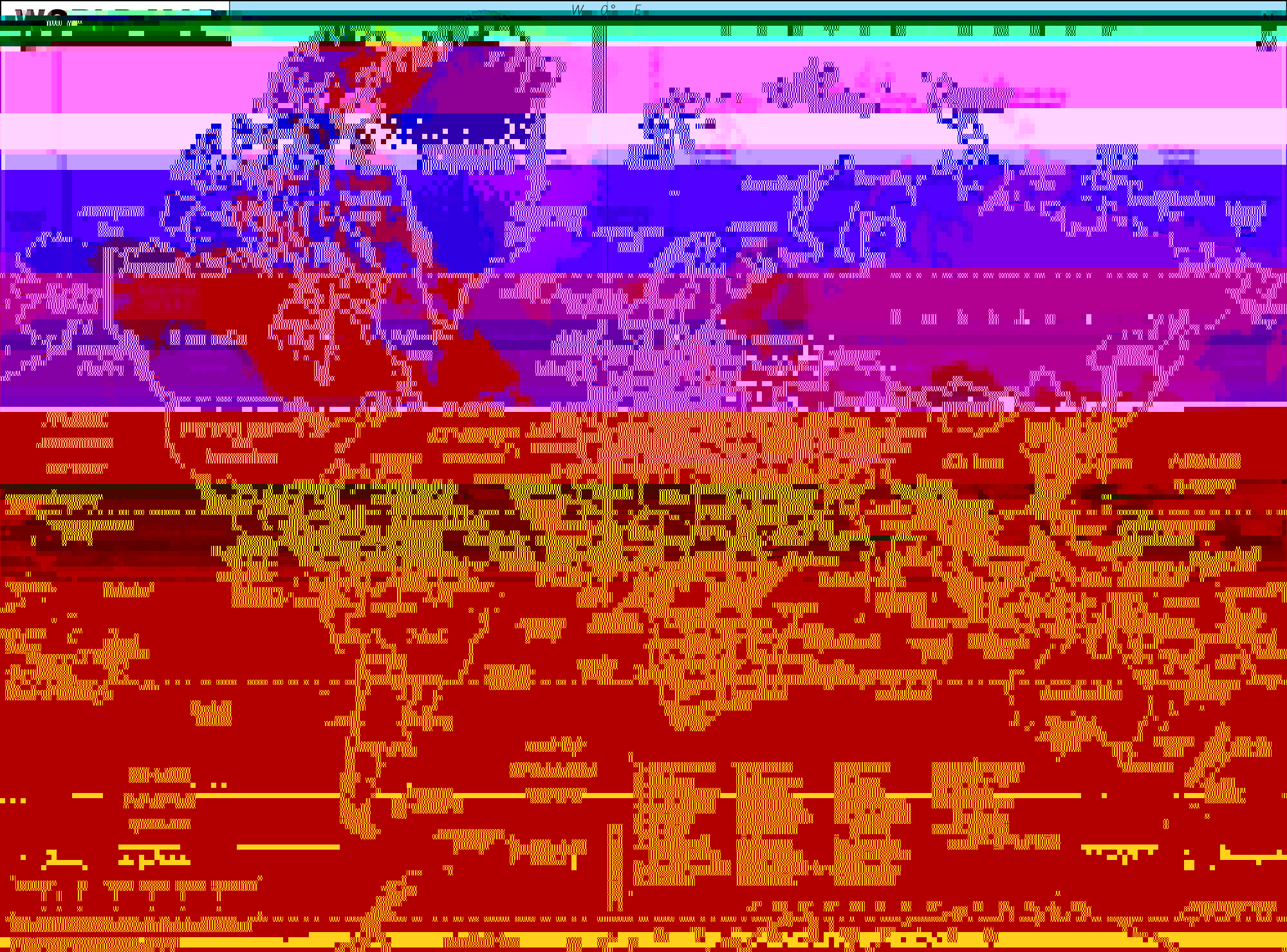 World Map, jpeg header huffman swap bytes corruption