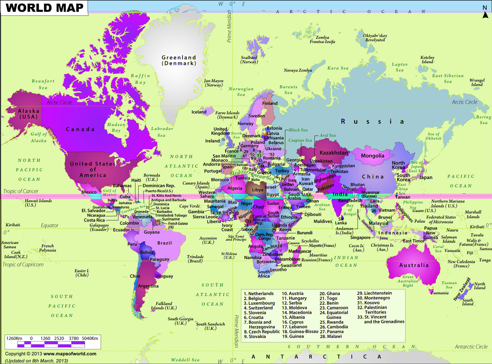 World Map, monkey have been randomly mashing the
world