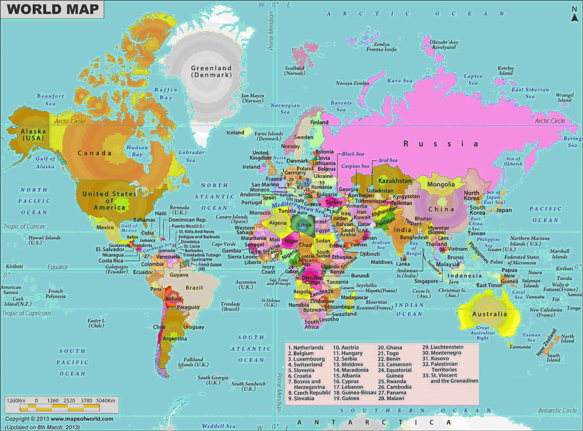 World Map, Sonification termolo effect interleaved