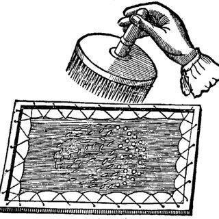 Descartes compared the creation of pictures of memory in the brain with the traces left by needles in fabric