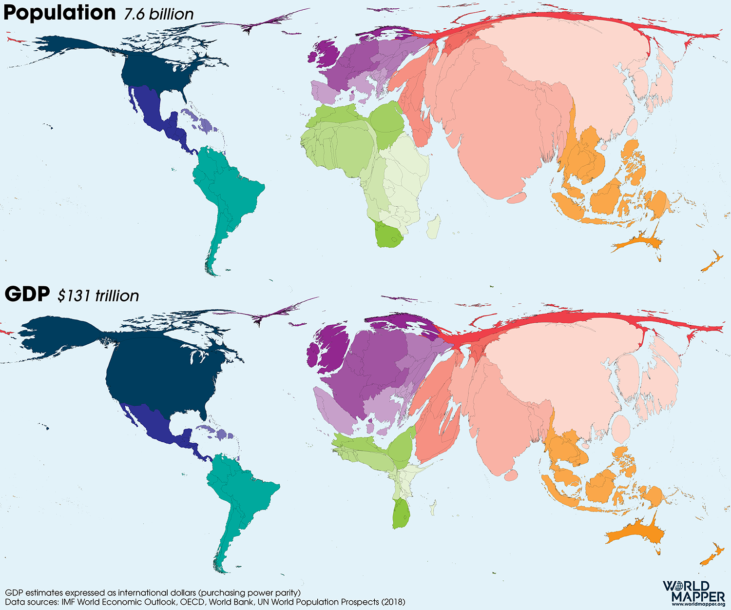 World map GDP