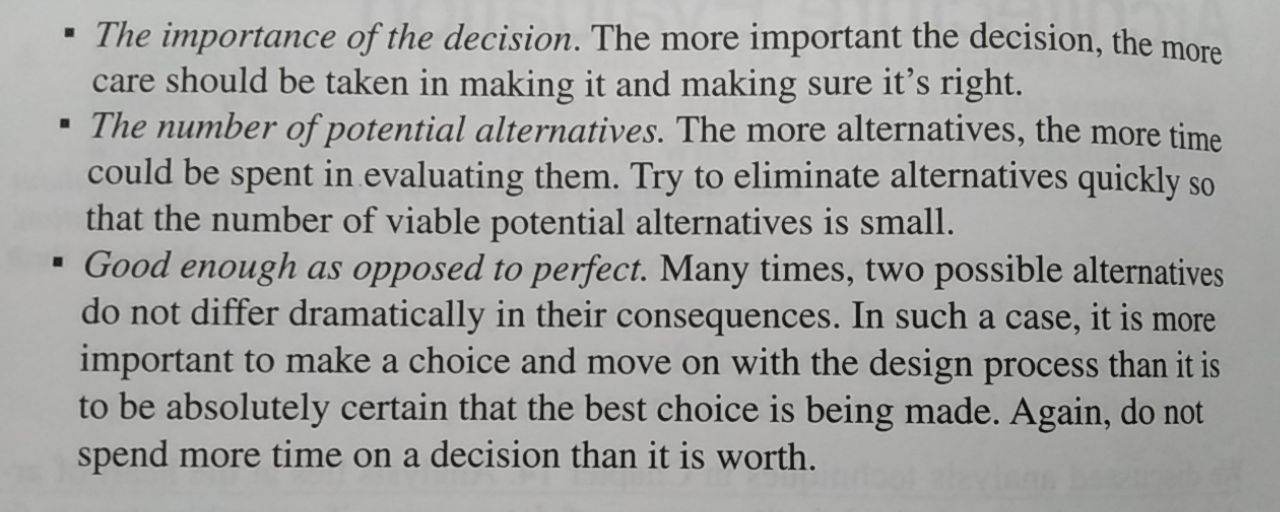 What to remember when taking decisions